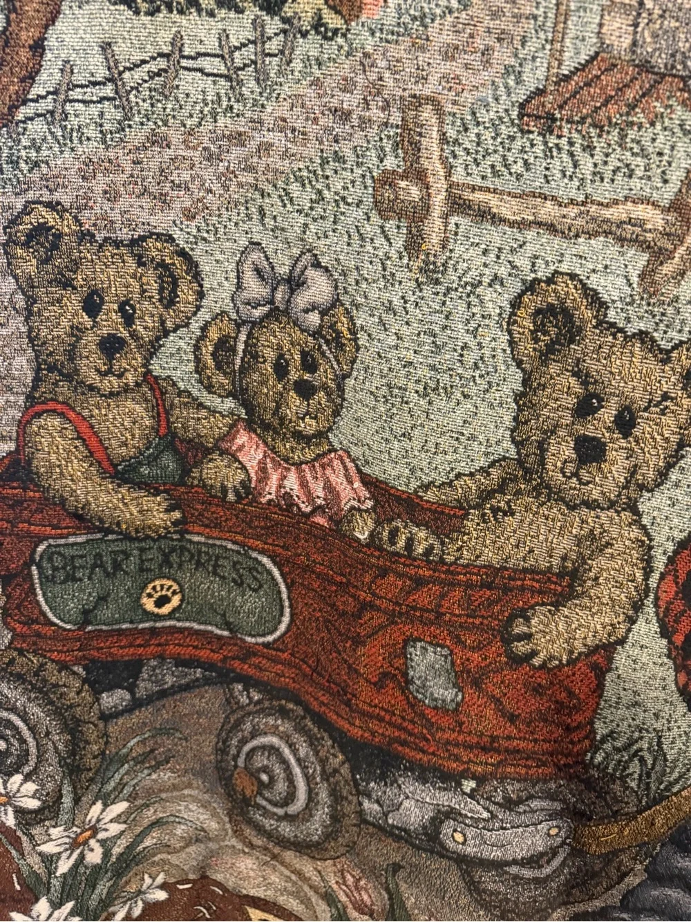 Boyds Bears & Friends Brown Teddy Wall Throw - Friendship Travels Everywhere